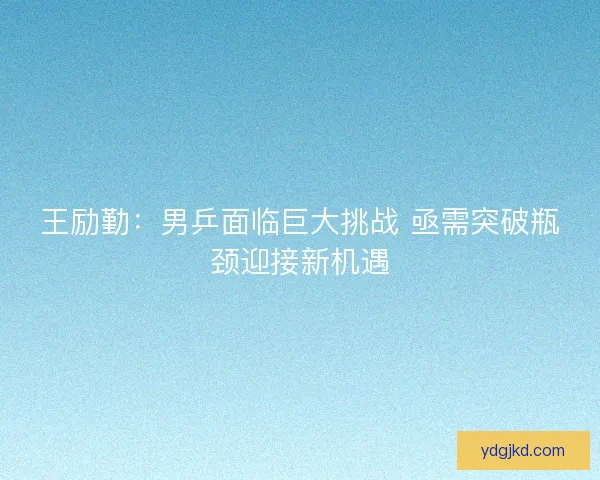 王励勤：男乒面临巨大挑战 亟需突破瓶颈迎接新机遇