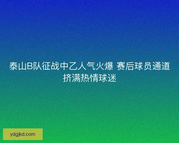 泰山B队征战中乙人气火爆 赛后球员通道挤满热情球迷